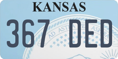 KS license plate 367DED