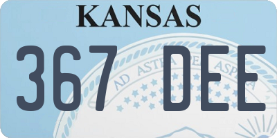 KS license plate 367DEE