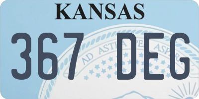 KS license plate 367DEG