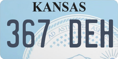 KS license plate 367DEH