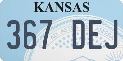 KS license plate 367DEJ