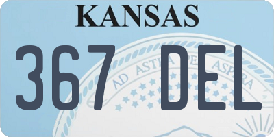 KS license plate 367DEL