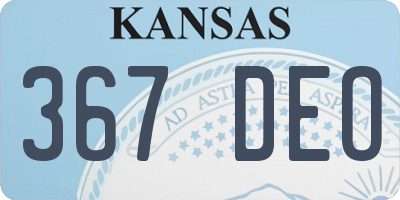 KS license plate 367DEO