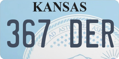 KS license plate 367DER