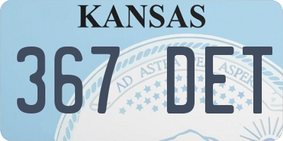KS license plate 367DET