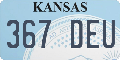 KS license plate 367DEU