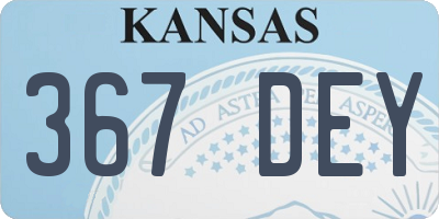 KS license plate 367DEY