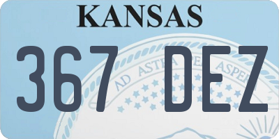 KS license plate 367DEZ