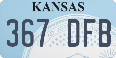 KS license plate 367DFB