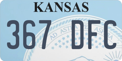 KS license plate 367DFC