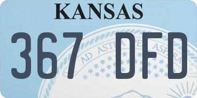 KS license plate 367DFD