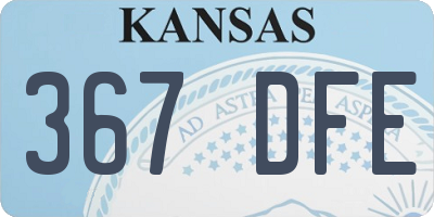 KS license plate 367DFE