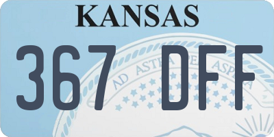 KS license plate 367DFF