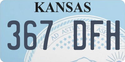 KS license plate 367DFH