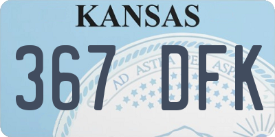 KS license plate 367DFK