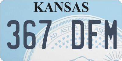 KS license plate 367DFM