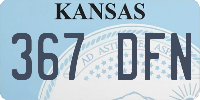 KS license plate 367DFN