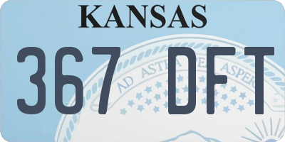 KS license plate 367DFT