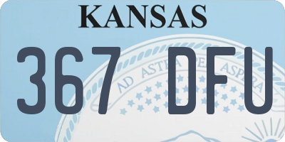 KS license plate 367DFU