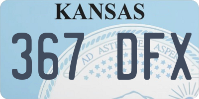 KS license plate 367DFX