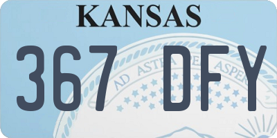 KS license plate 367DFY