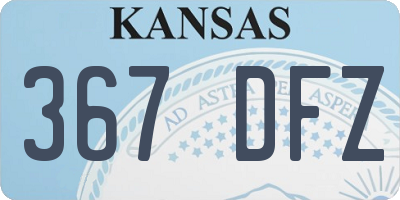 KS license plate 367DFZ