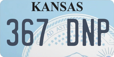 KS license plate 367DNP