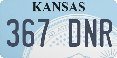 KS license plate 367DNR