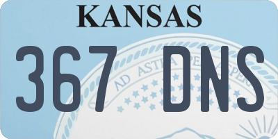 KS license plate 367DNS