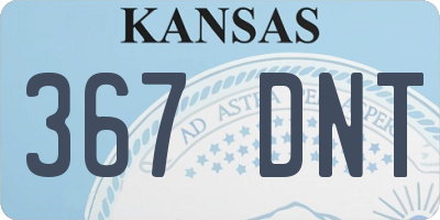 KS license plate 367DNT