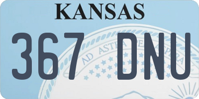KS license plate 367DNU
