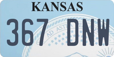 KS license plate 367DNW