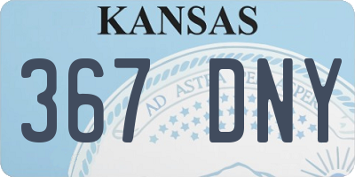 KS license plate 367DNY