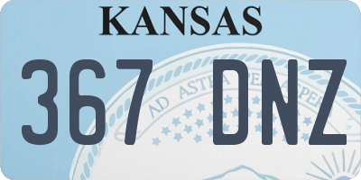KS license plate 367DNZ