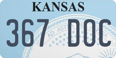 KS license plate 367DOC