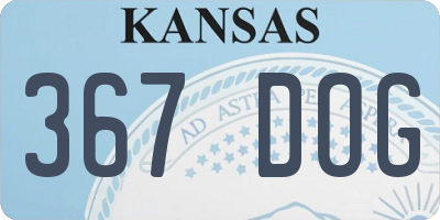 KS license plate 367DOG