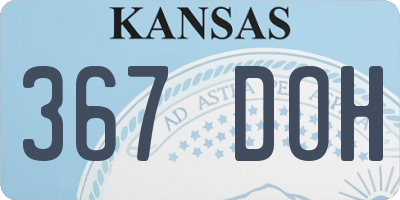 KS license plate 367DOH