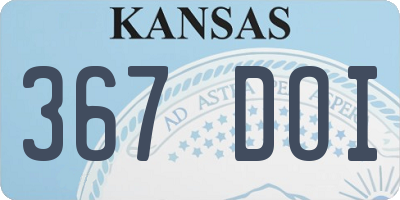 KS license plate 367DOI