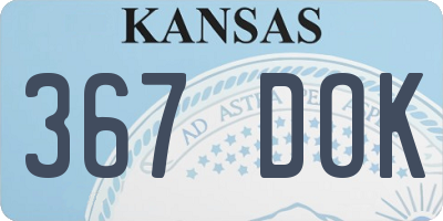 KS license plate 367DOK