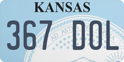 KS license plate 367DOL