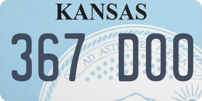 KS license plate 367DOO