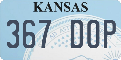 KS license plate 367DOP