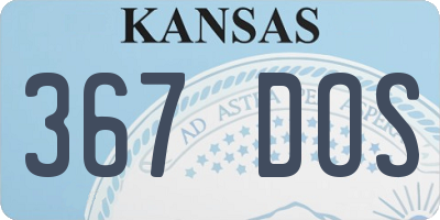 KS license plate 367DOS