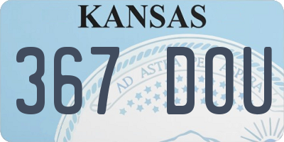 KS license plate 367DOU