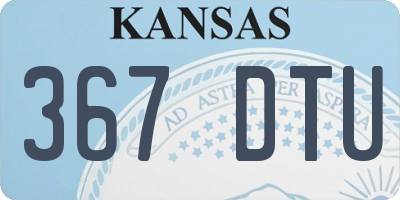KS license plate 367DTU