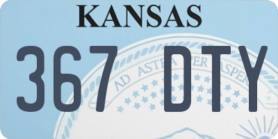 KS license plate 367DTY