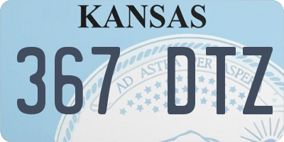 KS license plate 367DTZ