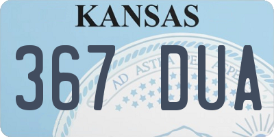 KS license plate 367DUA