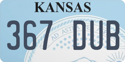 KS license plate 367DUB