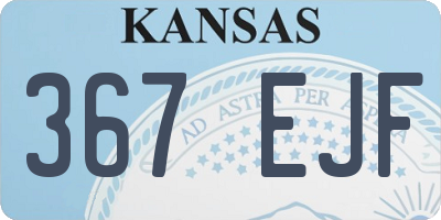 KS license plate 367EJF